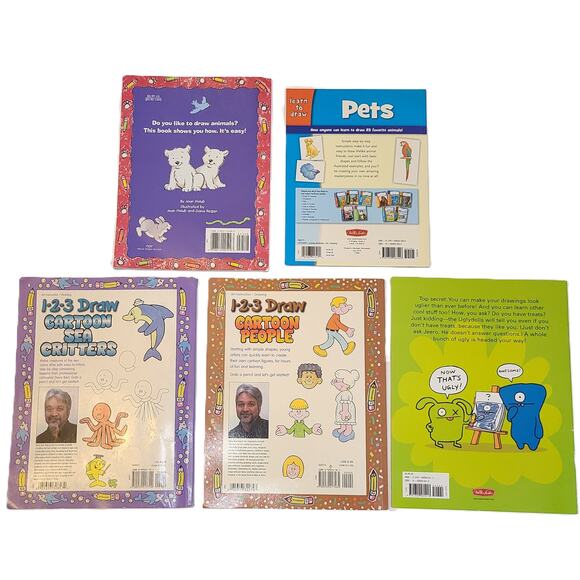 Lot of 5 Learn to Draw How to Draw Books Paperback Animals People Art Drawing - Picture 2 of 12